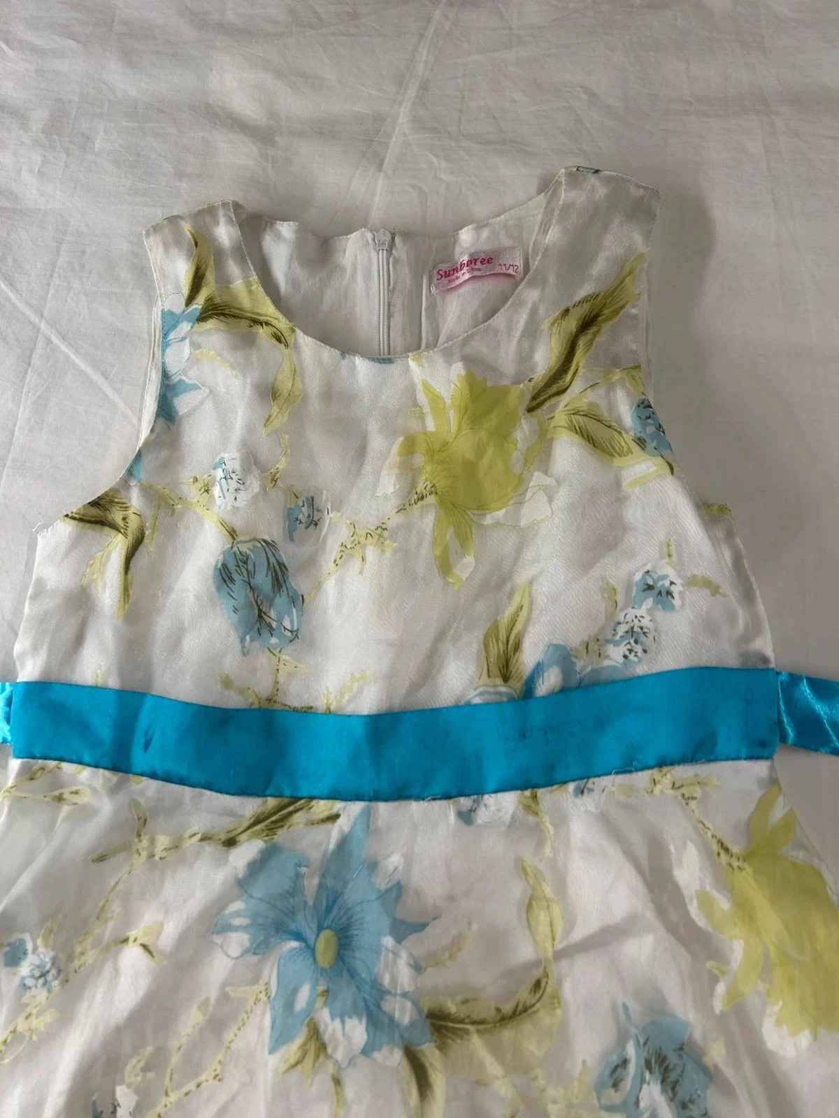 Witte en blauwe vintage sunboree jurk – photo 7